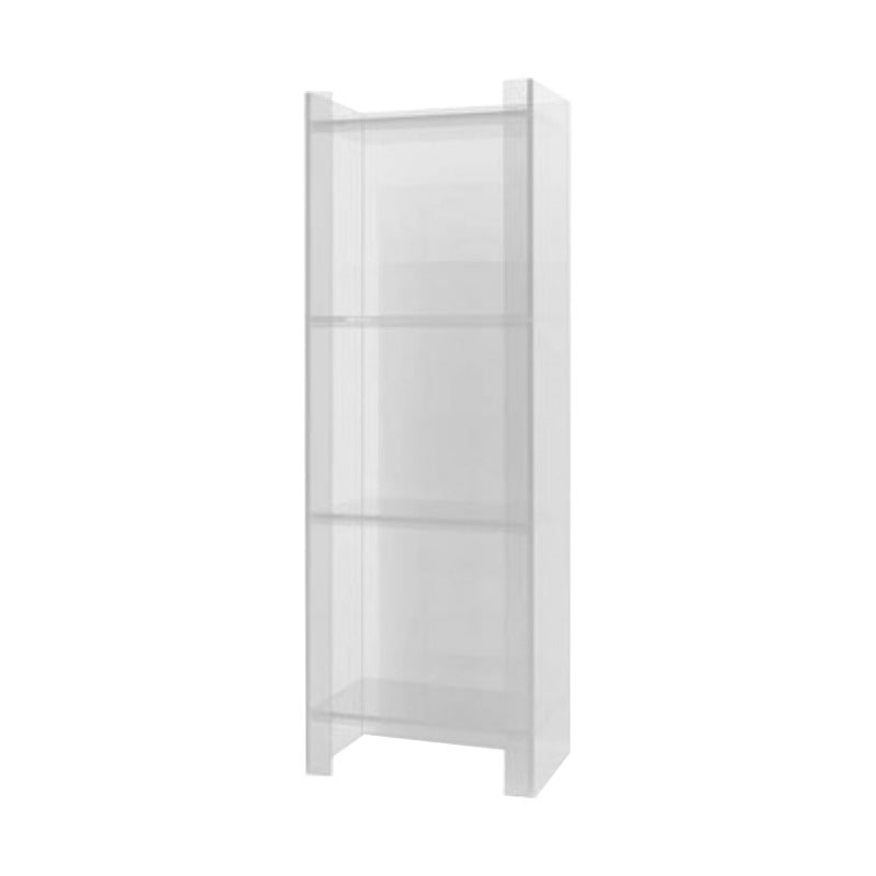 10"W Bookshelf Glam Style Closed Back Acrylic Bookcase for Office and Study Room
