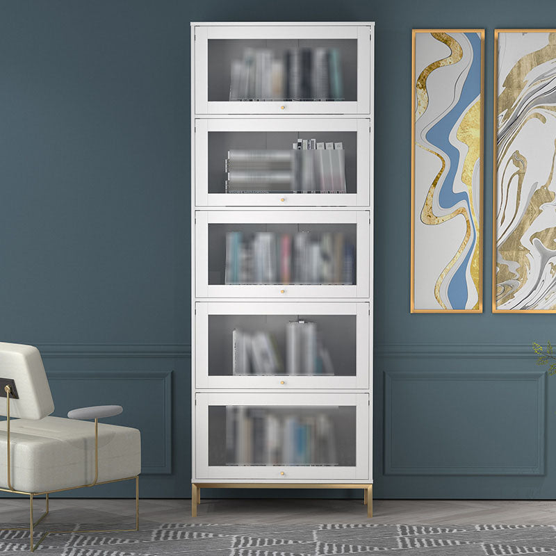 Libreria in legno fabbricata standard chiusa glam con porte di vetro