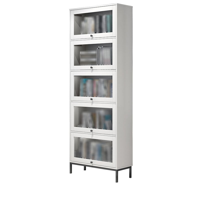 Libreria in legno fabbricata standard chiusa glam con porte di vetro
