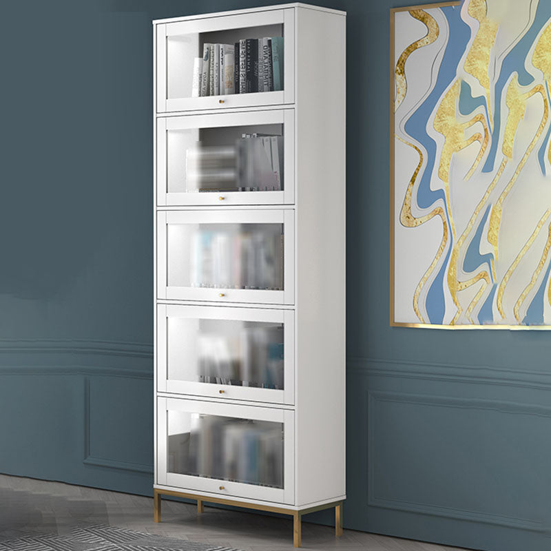Libreria in legno fabbricata standard chiusa glam con porte di vetro