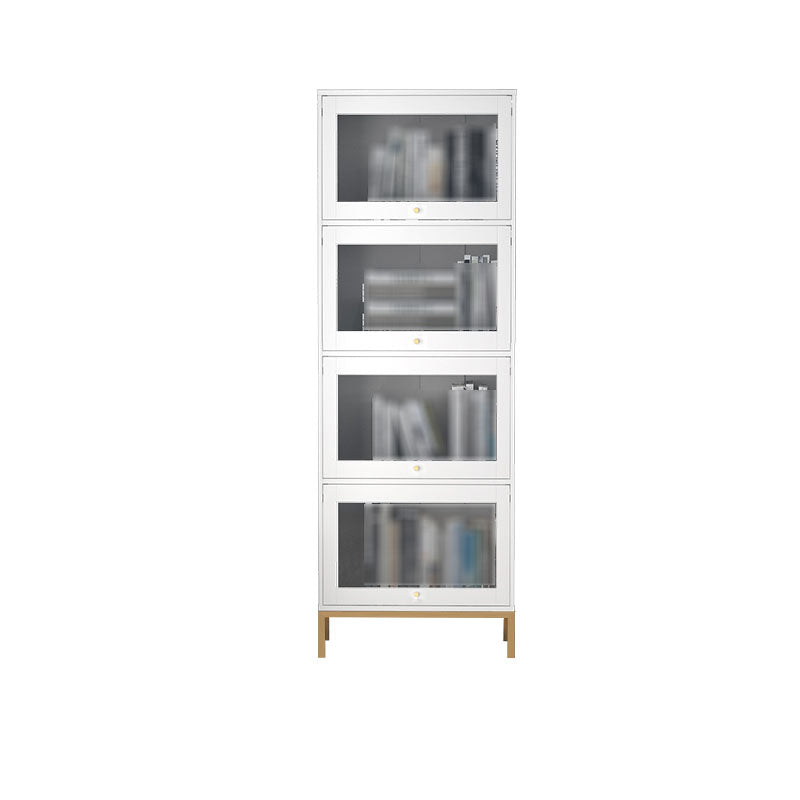 Libreria in legno fabbricata standard chiusa glam con porte di vetro