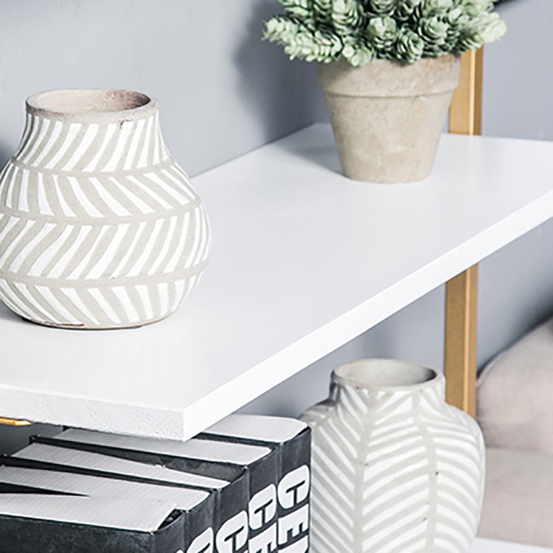 Industrial Wall Unit Bookshelf Metal Frame Solid Wood Shelf Bookshelf