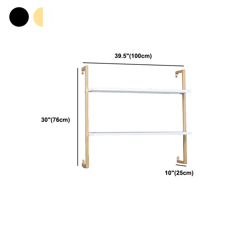 Industrial Wall Unit Bookshelf Metal Frame Solid Wood Shelf Bookshelf
