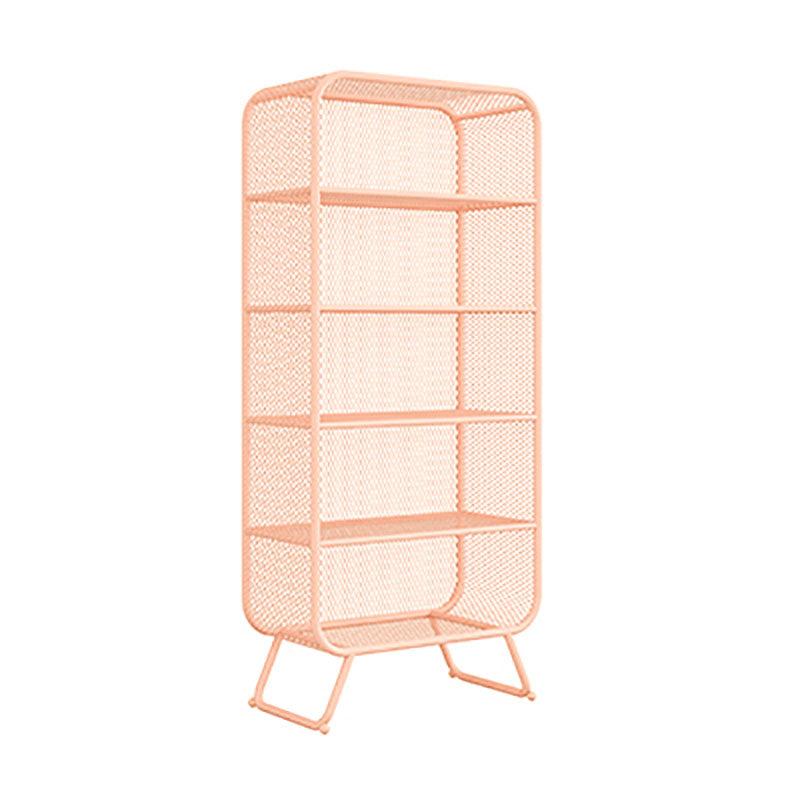 Glam Iron Standard Bookshelf Vertical Closed Back Bookshelf for Home