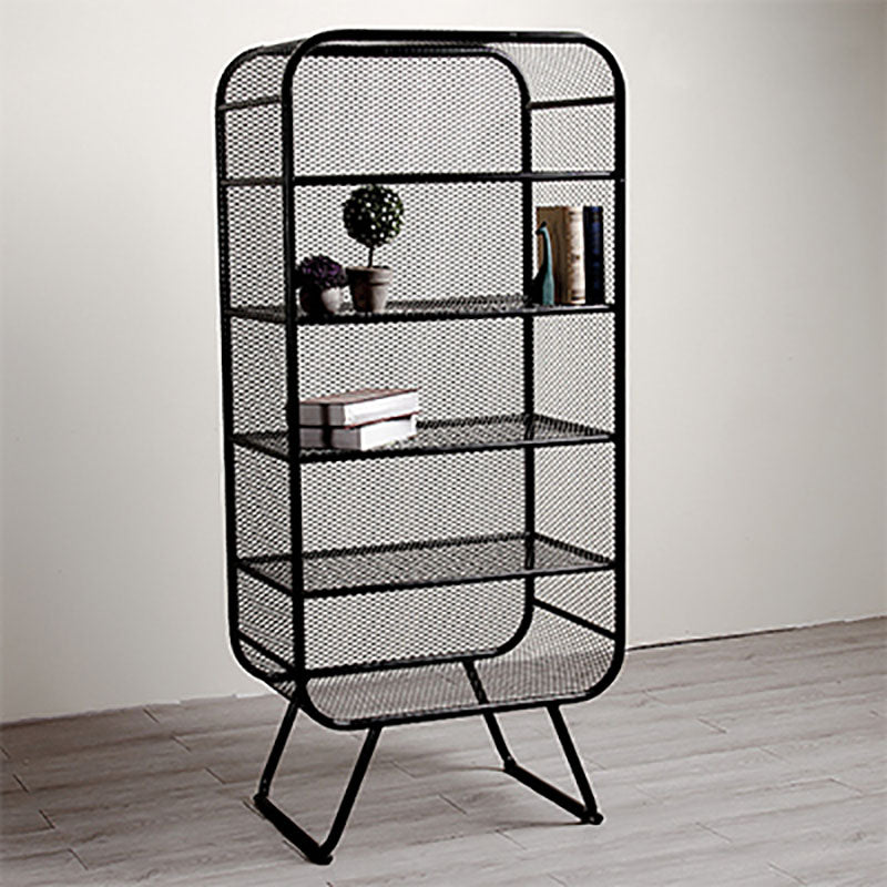 Glam Iron Standard Bookshelf Vertical Closed Back Bookshelf for Home