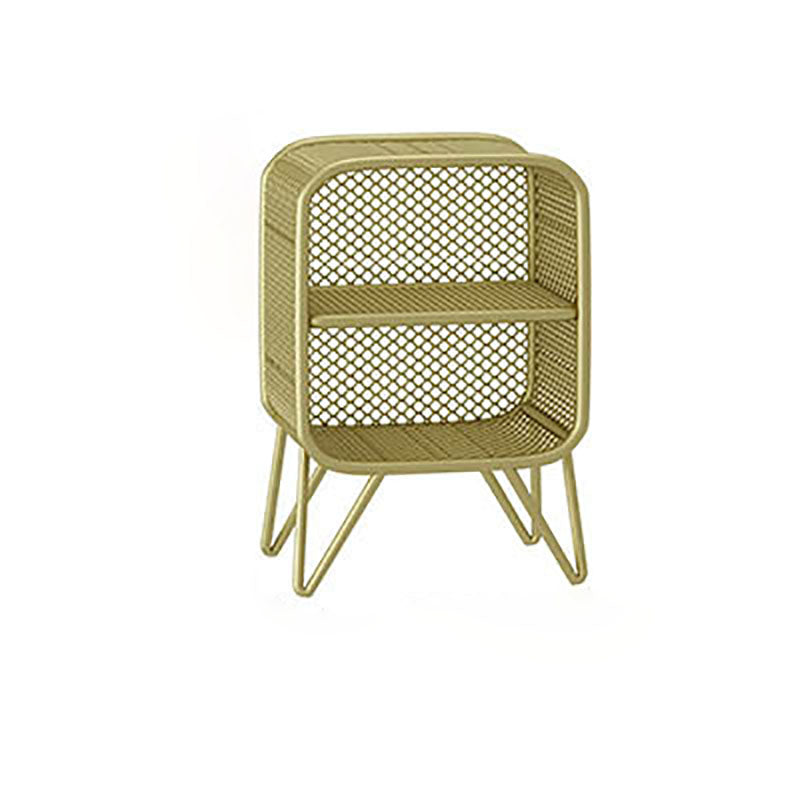 Glam Iron Standard Bookshelf Vertical Closed Back Bookshelf for Home