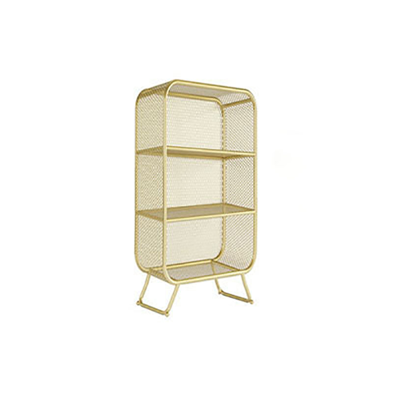 Glam Iron Standard Bookshelf Vertical Closed Back Bookshelf for Home