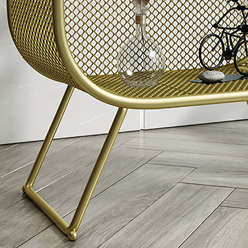 Glam Iron Standard Bookshelf Vertical Closed Back Bookshelf for Home