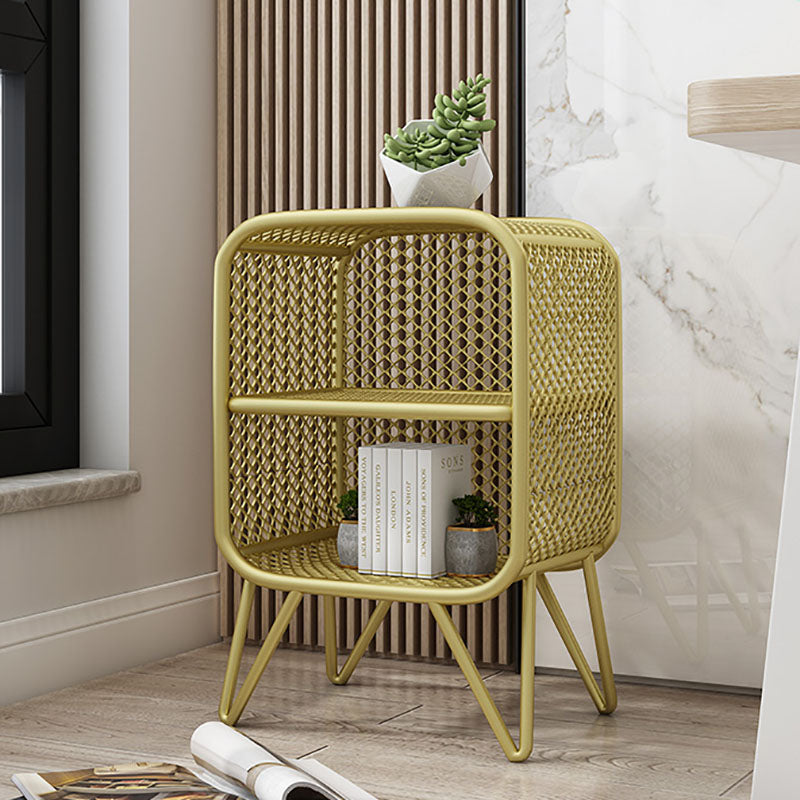 Glam Iron Standard Bookshelf Vertical Closed Back Bookshelf for Home