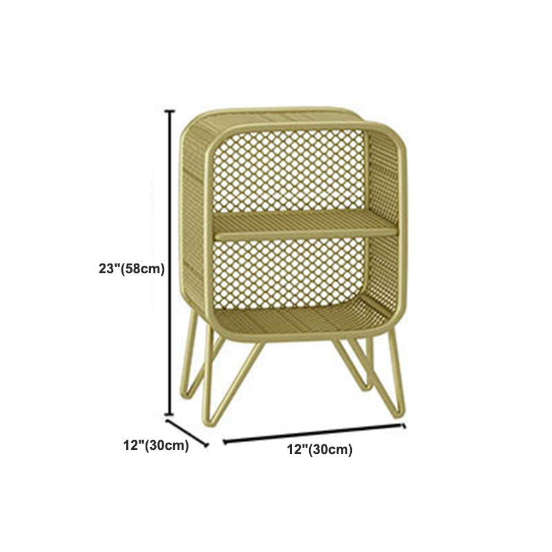 Glam Iron Standard Bookshelf Vertical Closed Back Bookshelf for Home