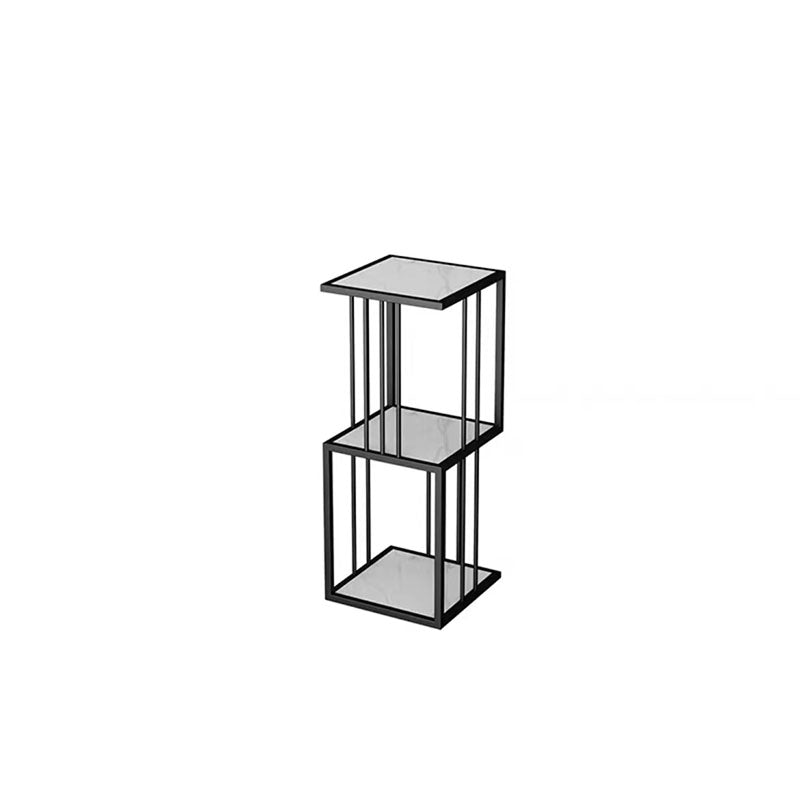 Open Vertical Etagere Bookshelf Industrial Iron Frame Manufactured Wood Shelf Bookshelf