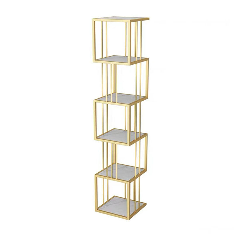 Open Vertical Etagere Bookshelf Industrial Iron Frame Manufactured Wood Shelf Bookshelf