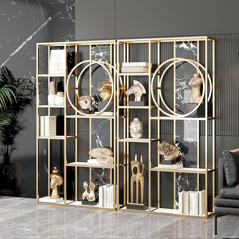 11.81 "W Bookcase Glam Style Open Back Bookcase per Home Office