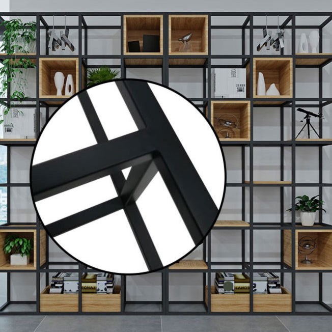 9.84"W Bookcase Industrial Style Open Back Bookcase for Study Room Home Office