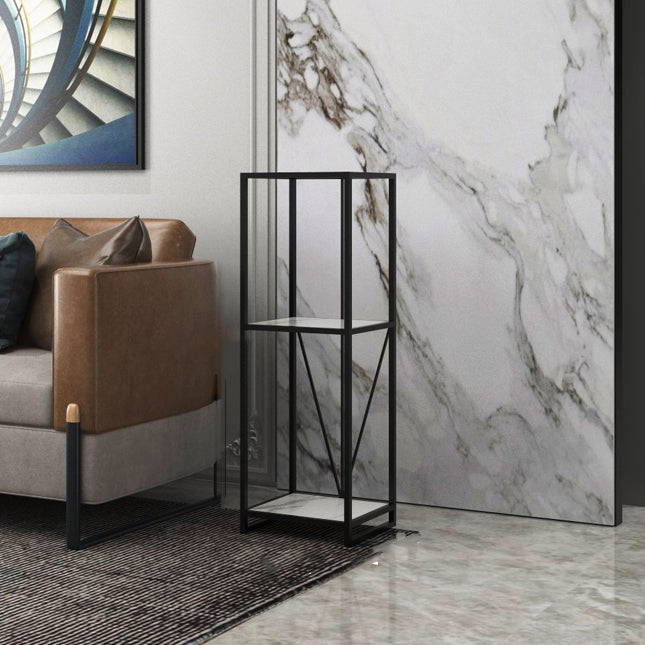 Libreria etagere aperta verticale industriale telaio in ferro -scaffale in legno fabbricato scaffale