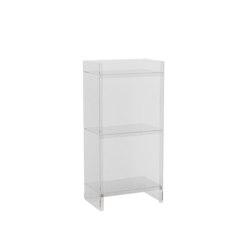 9.84"W Bookshelf Glam Style Closed Back Acrylic Bookcase for Office and Study Room