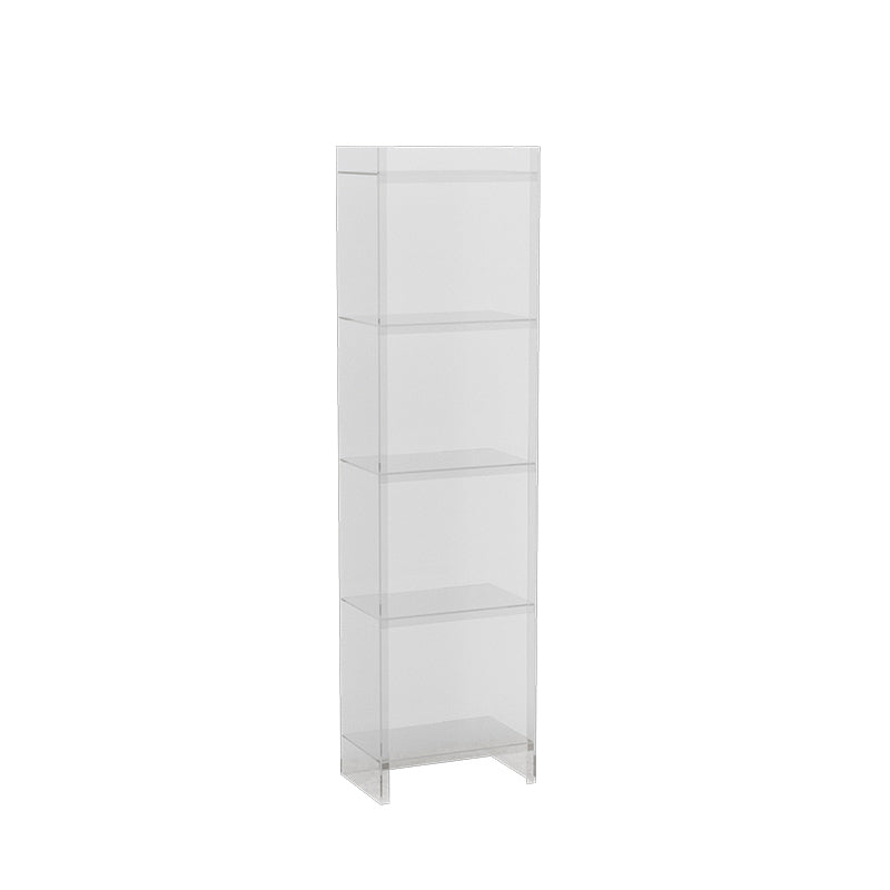 9.84"W Bookshelf Glam Style Closed Back Acrylic Bookcase for Office and Study Room