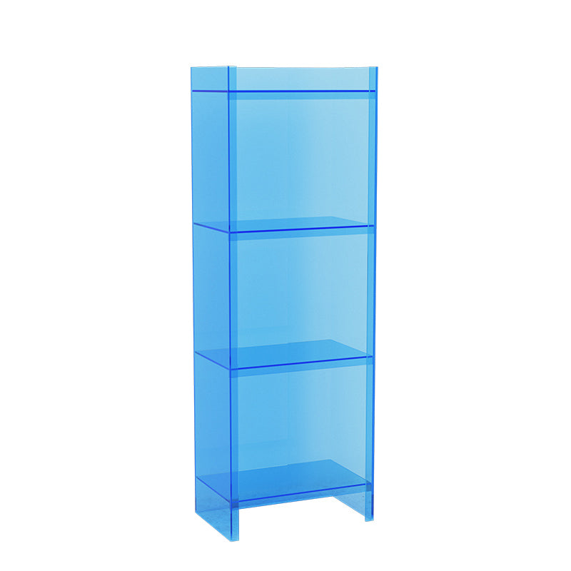9.84"W Bookshelf Glam Style Closed Back Acrylic Bookcase for Office and Study Room