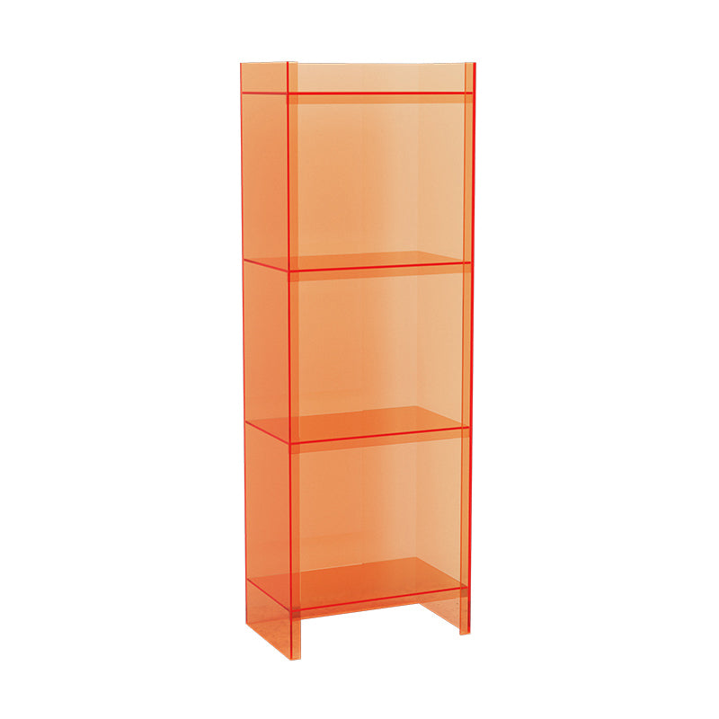 9.84"W Bookshelf Glam Style Closed Back Acrylic Bookcase for Office and Study Room