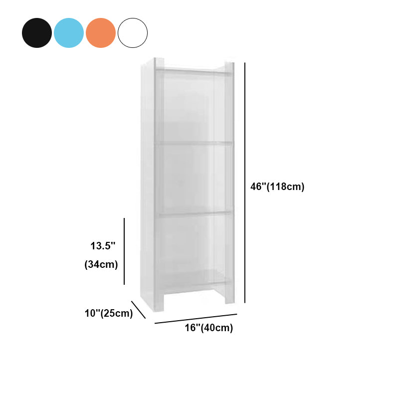 9.84"W Bookshelf Acrylic Glam Style Closed Back Bookcase for Office and Study Room