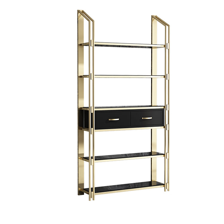 11.81 "W libreria aperta in stile glam in stile per la sala d'origine dello studio Home Office
