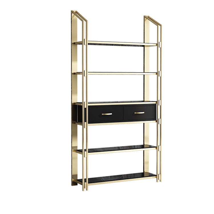 11.81 "W libreria aperta in stile glam in stile per la sala d'origine dello studio Home Office