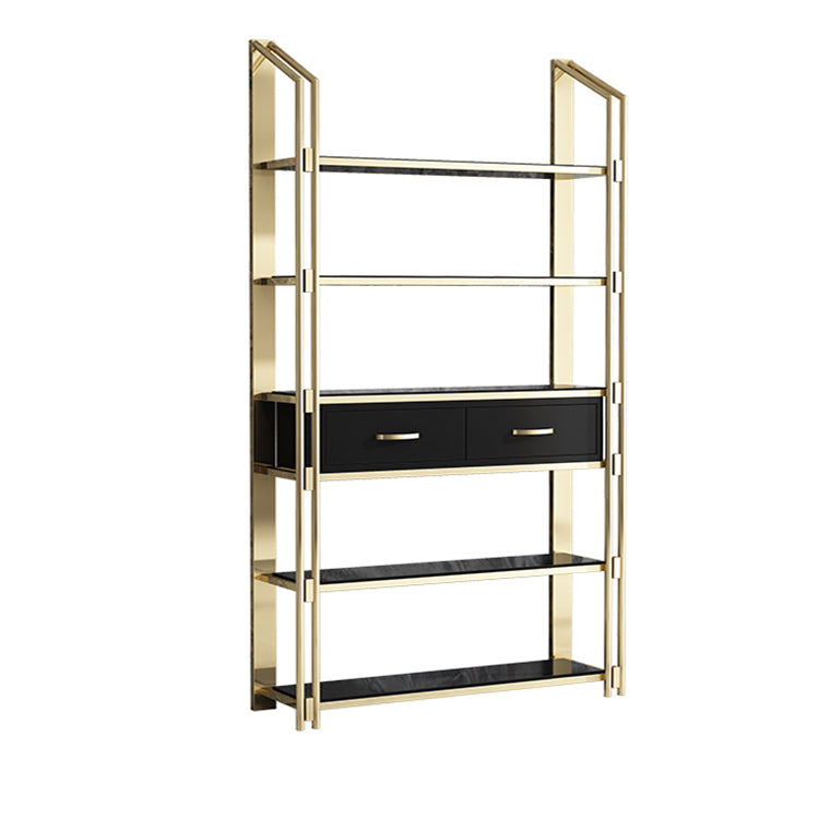 11.81 "W libreria aperta in stile glam in stile per la sala d'origine dello studio Home Office