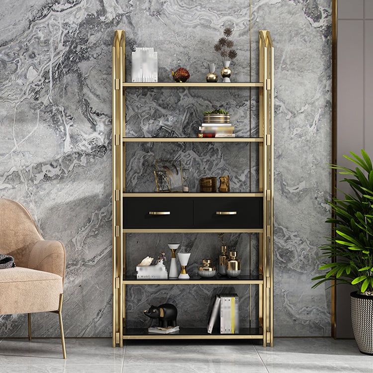 11.81 "W libreria aperta in stile glam in stile per la sala d'origine dello studio Home Office