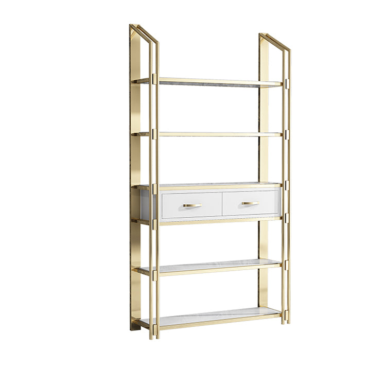 11.81 "W libreria aperta in stile glam in stile per la sala d'origine dello studio Home Office