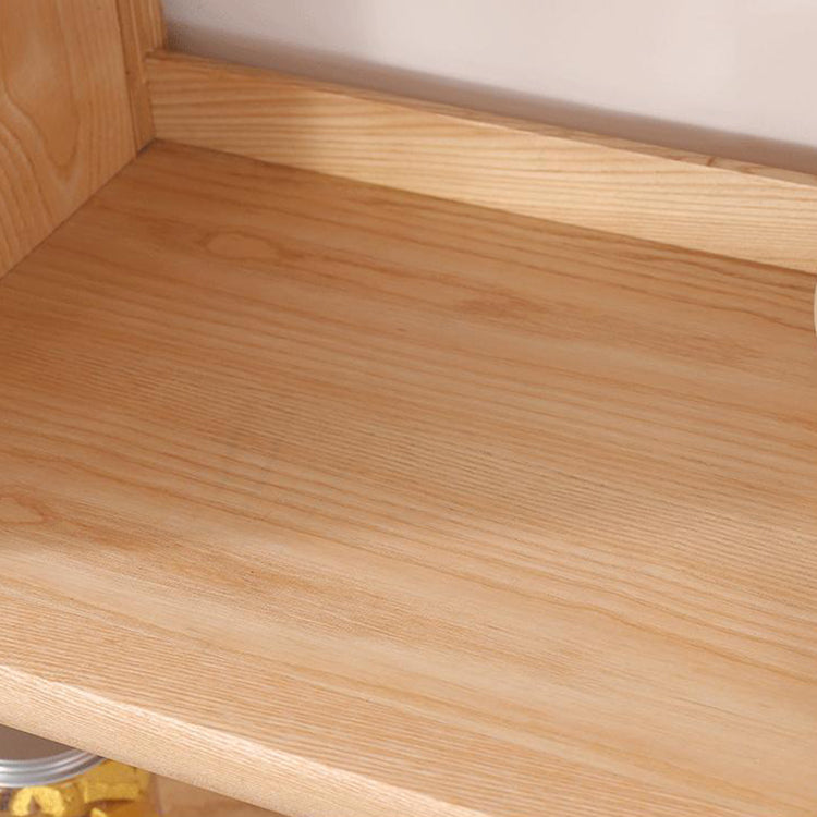 Natürliches Bücherregal Massivholz -skandinavisches Bücherregal für Heimbüro