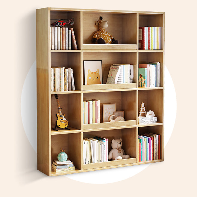 Libreria in stile scandinavo in legno solido libreria chiusa per l'home office