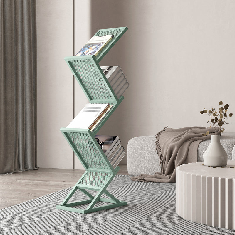 Modernes Metall Etagere Buchhandel Eisen vertikaler Bücherregal, 15,7 "L x 9,8" W x 45,7 "H