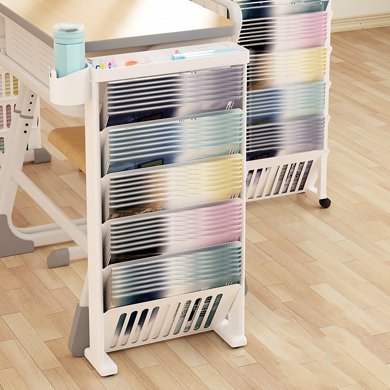 Plastic Closed Back Geometric Bookshelf Contemporary Bookshelf for Classroom