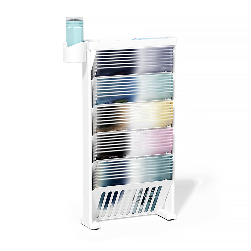 Plastic Closed Back Geometric Bookshelf Contemporary Bookshelf for Classroom