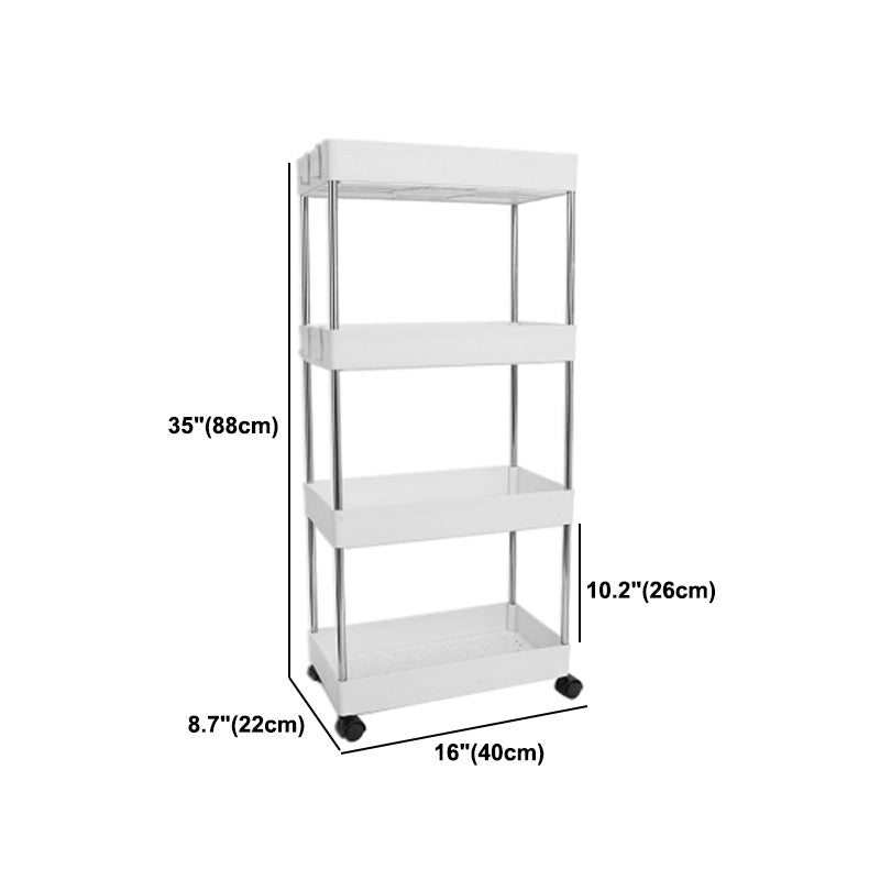 Plastic Bookshelf White Open Shelf Bookcase for Home Study Room Office