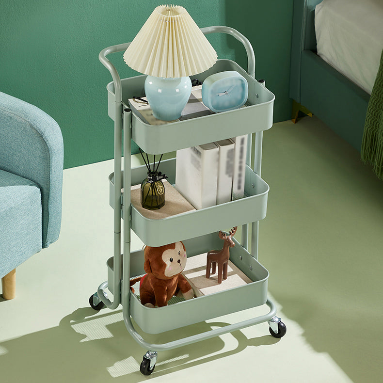 Stahl zeitgenössischer vertikaler Bücherregal mit Caster Wheels Bücherregal, 17,7 "L x 15" W x 32,3 "H