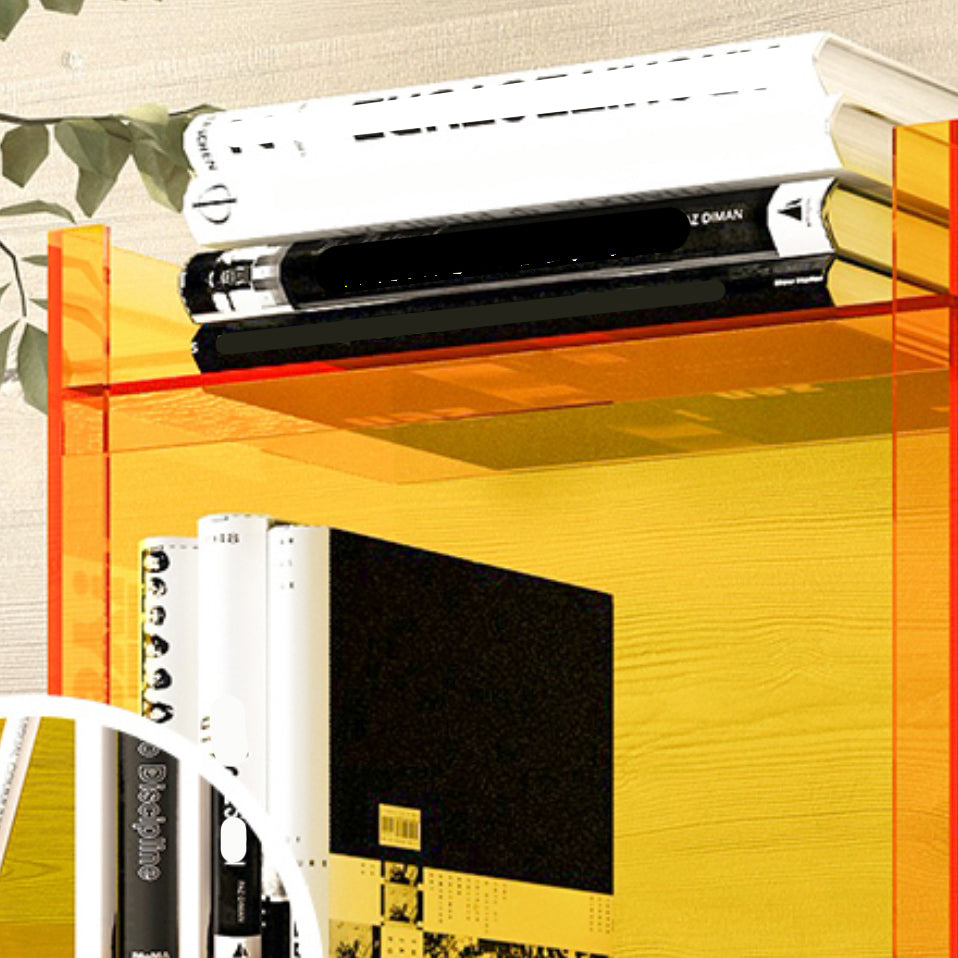 9.84"W Bookshelf Closed Back Acrylic Glam Style Bookcase for Office and Study Room