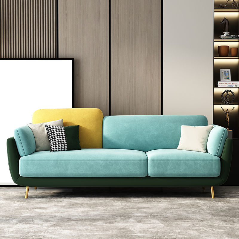 Polish Finish Sofa Flared Arm Sofa for Living Room and Bonus Room