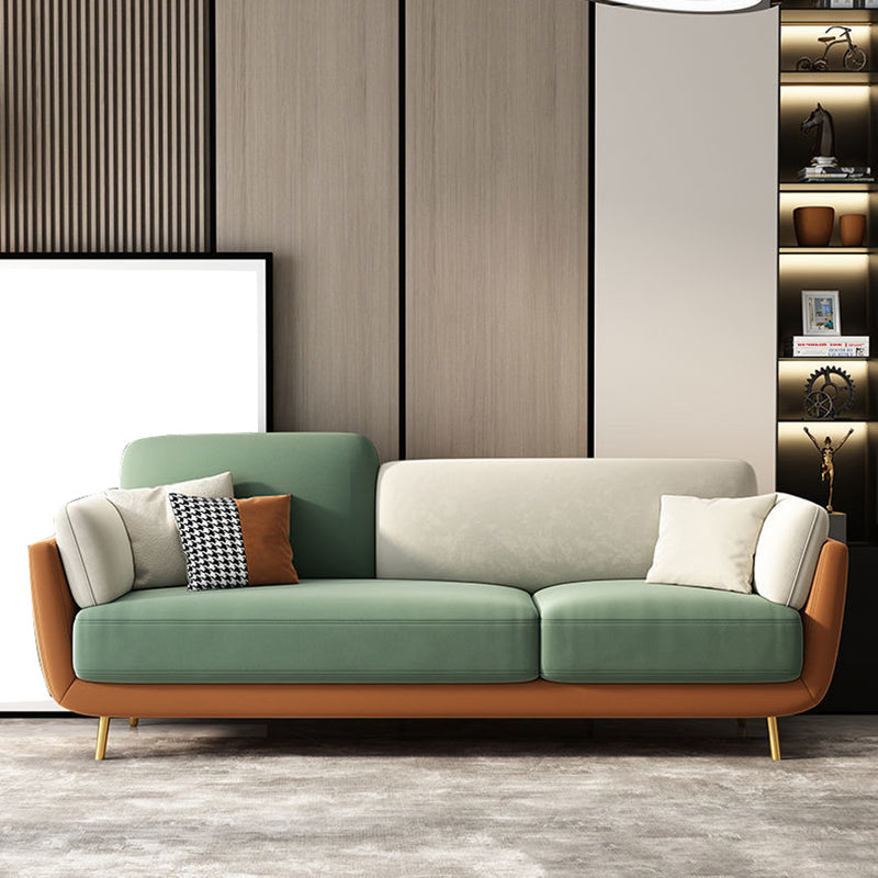 Polish Finish Sofa Flared Arm Sofa for Living Room and Bonus Room