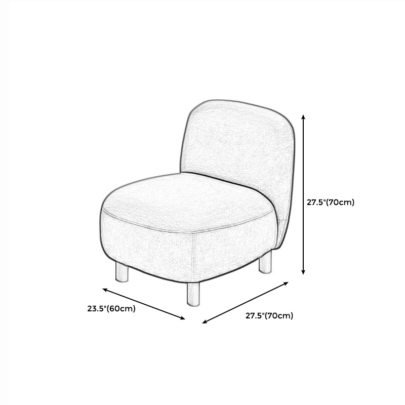 Cushioned Backrest Sponge Padded Fabric Beige/orange/dark Green Sofa