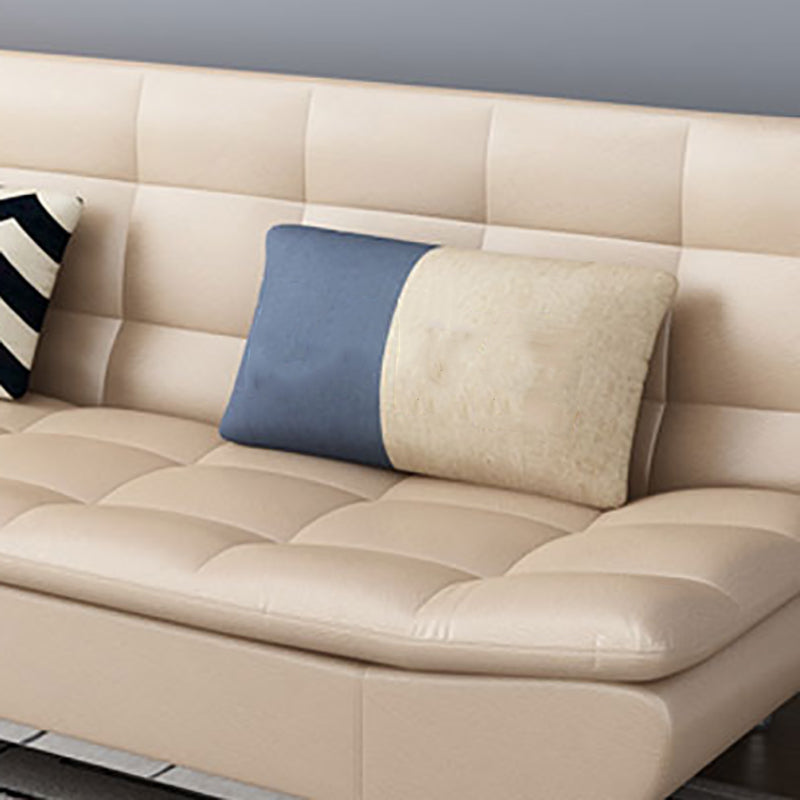 Armless Convertible Sofa with Biscuit Back Foldable Sofa for Living Room,Apartment