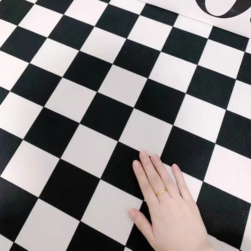 Light Purple Check Pattern Rug Polyester Modern Rug Washable Rug for Living Room