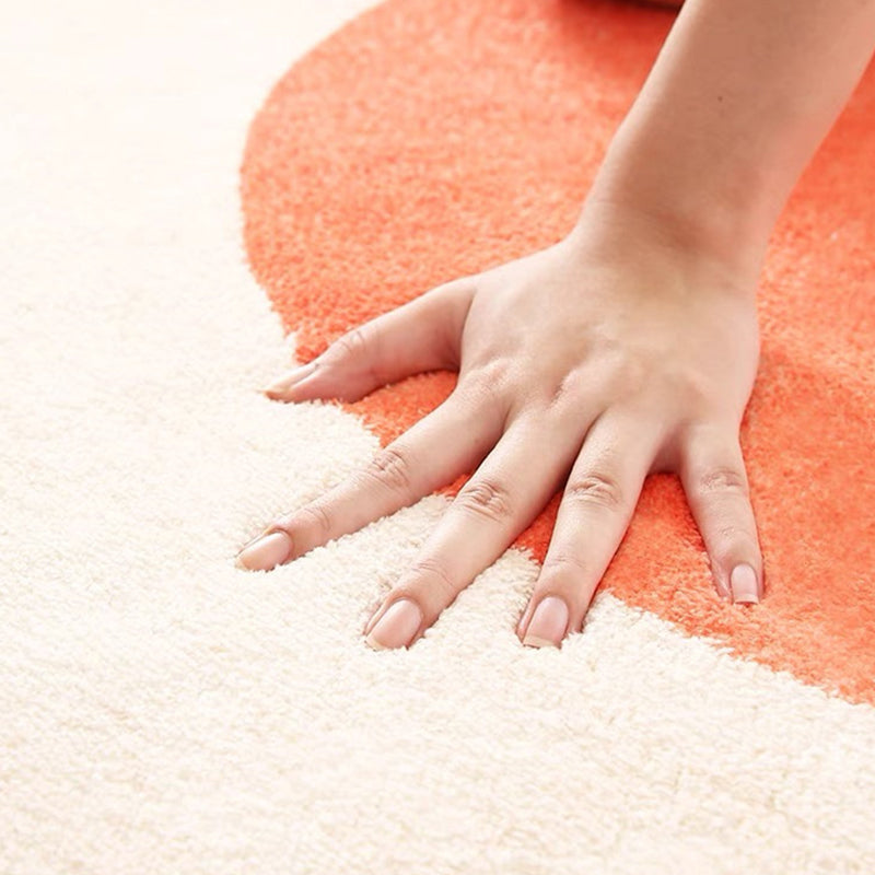 Light Brown Modern Rug Polyester Color Lump Area Rug Washable Rug for Living Room