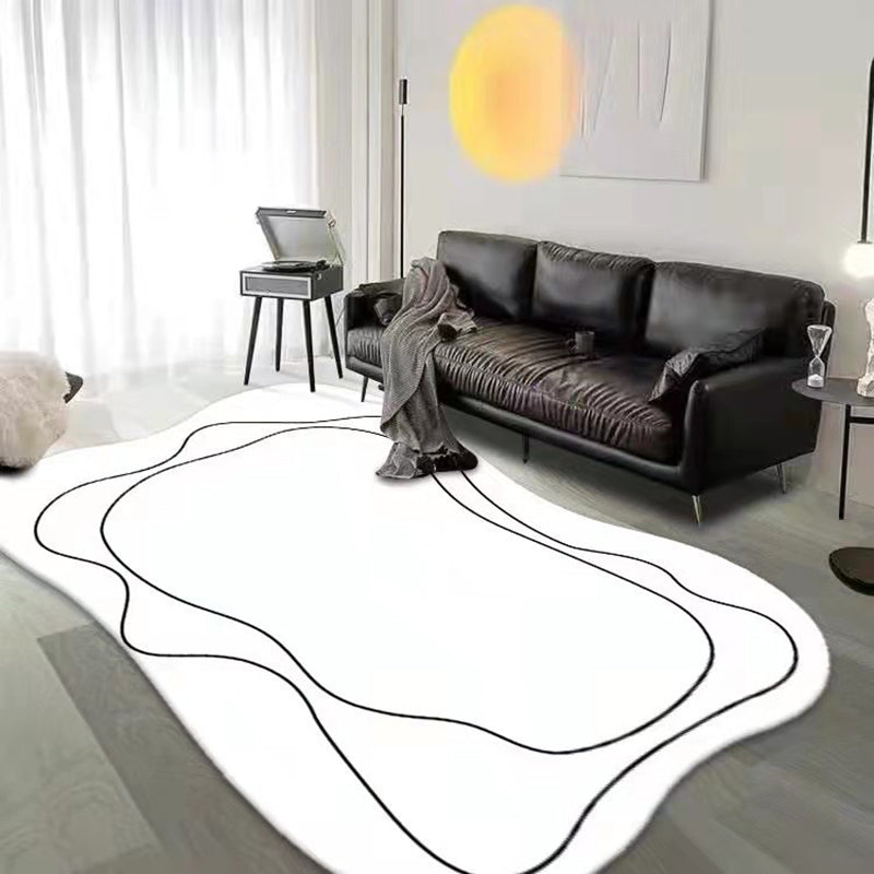Tapis simple marron clair en Polyester, résistant aux taches, pour la décoration de la maison