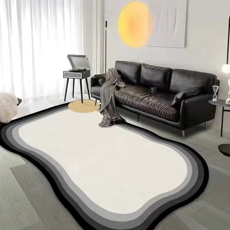 Tapis simple marron clair en Polyester, résistant aux taches, pour la décoration de la maison