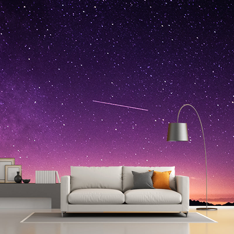 Modern Style Wall Mural Wallpaper Beautiful Galaxy Bedroom Wall Mural