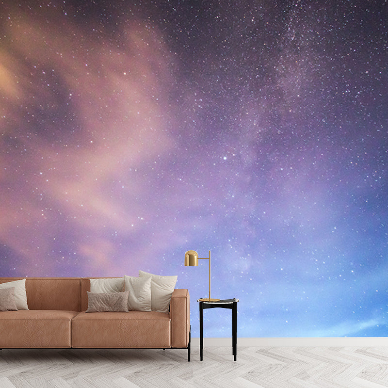 Environment Friendly Mural Wallpaper Beautiful Galaxy Photography Bedroom Wall Mural