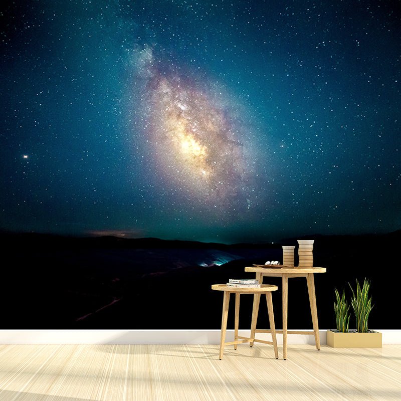 Washable Stain Resistant Wall Mural Wallpaper Beautiful Galaxy Sitting Room Wall Mural