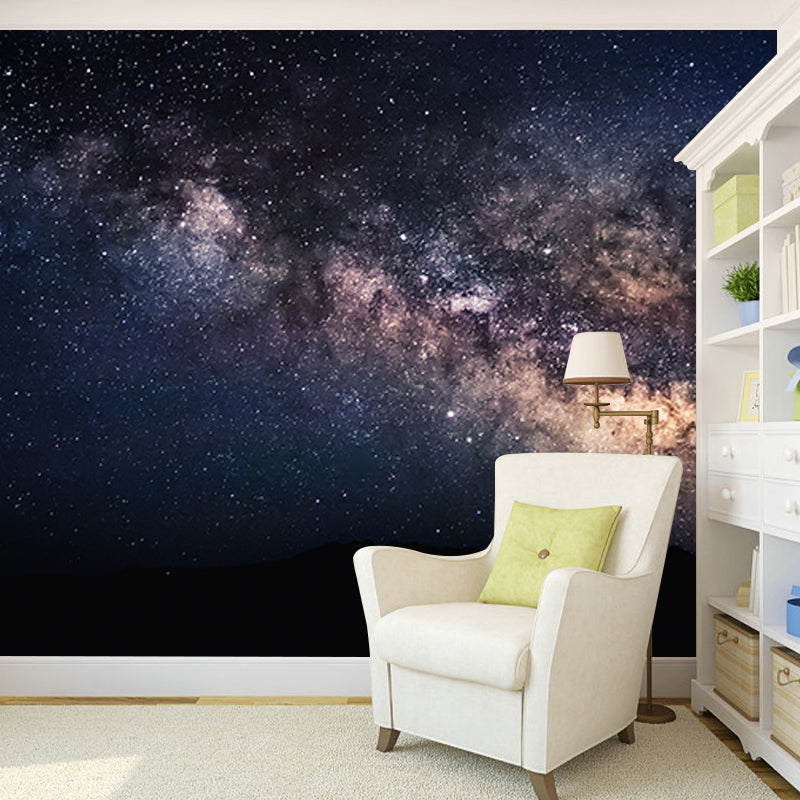 Washable Stain Resistant Wall Mural Wallpaper Beautiful Galaxy Sitting Room Wall Mural