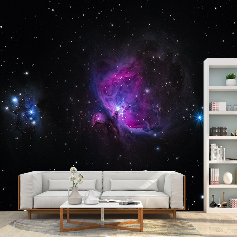 Photography Stain Resistant Mural Wallpaper Beautiful Galaxy Living Room Wall Mural